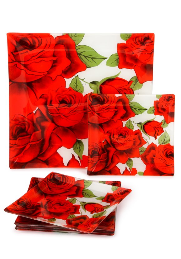 Набор из 6 тарелок и 1 блюда шир.  580, рис. 5