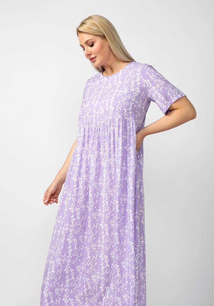 Платье свободного кроя с отрезной кокеткой шир.  750, рис. 24