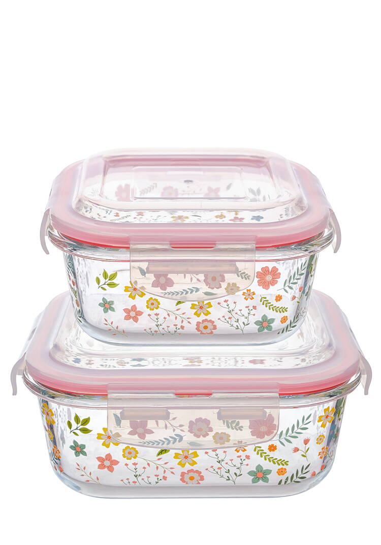 Контейнеры стеклянные с крышкой, набор, 2 шт. шир.  750, рис. 1