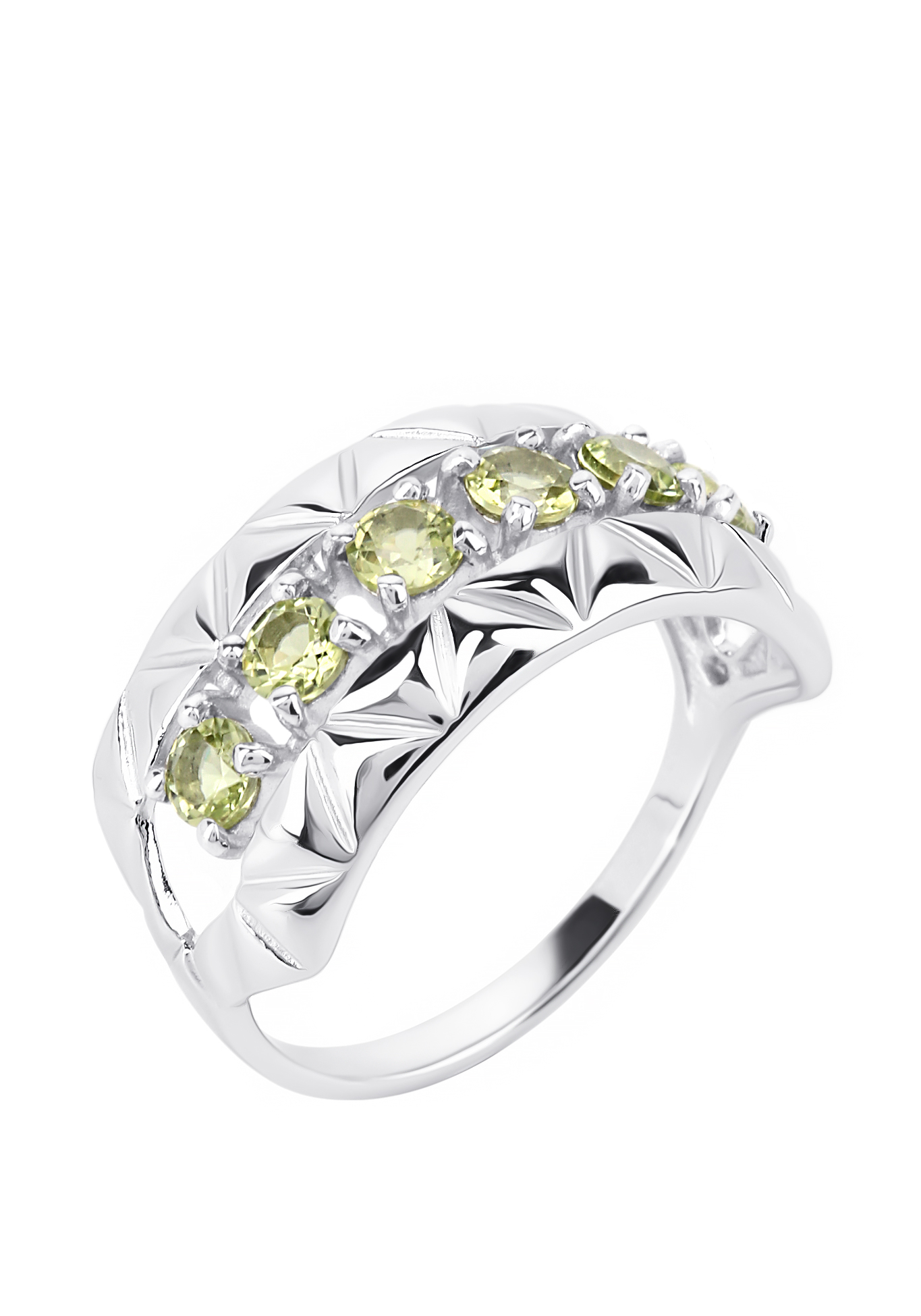 

Кольцо серебряное "Романтик", Зеленый