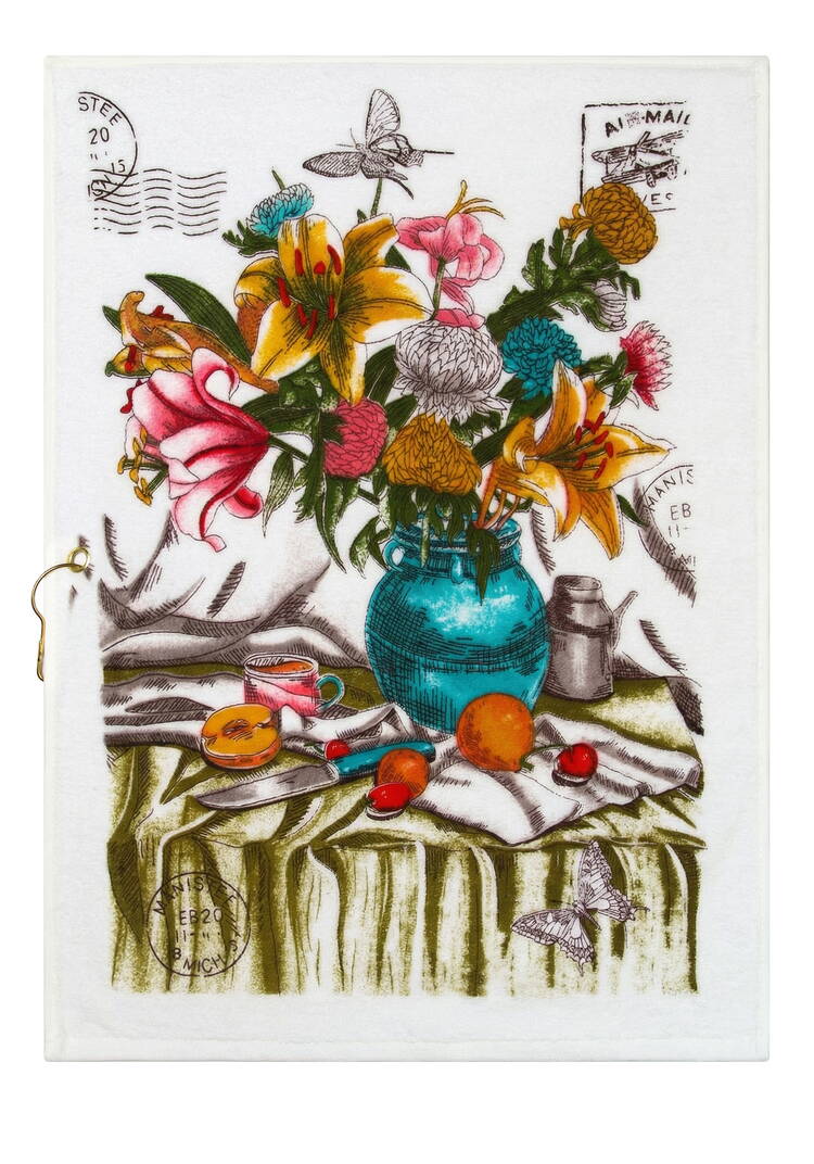 Набор кухонных полотенец Цветы шир.  750, рис. 6