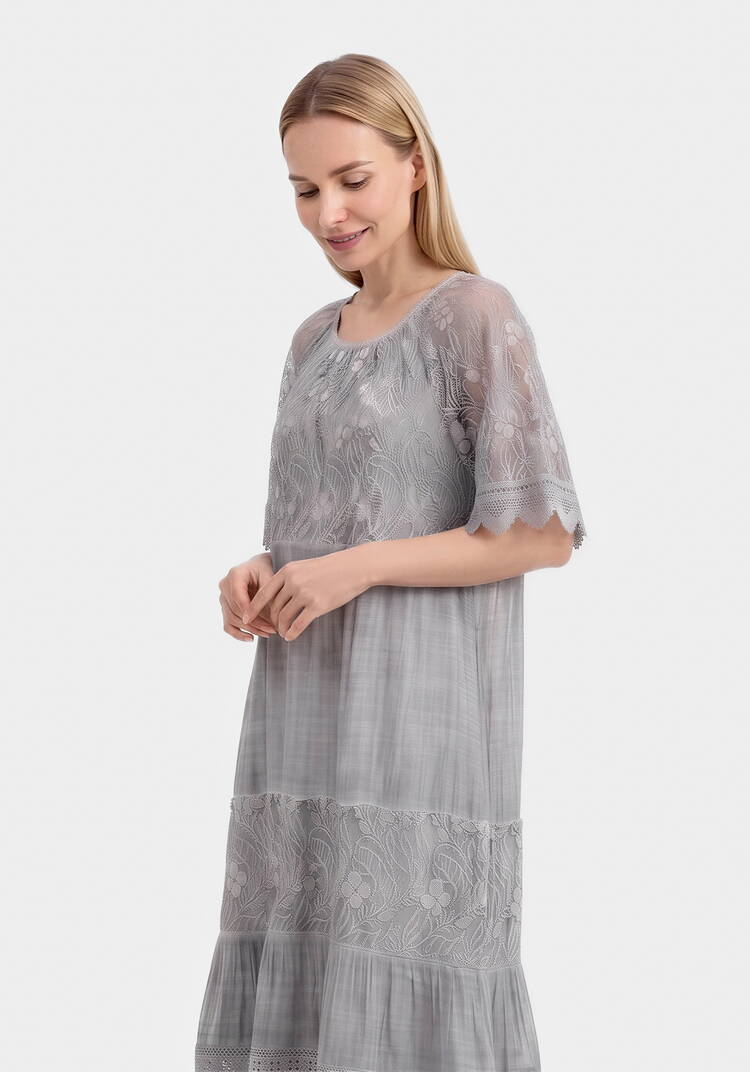 Платье с кружевными вставками Сонет шир.  750, рис. 8