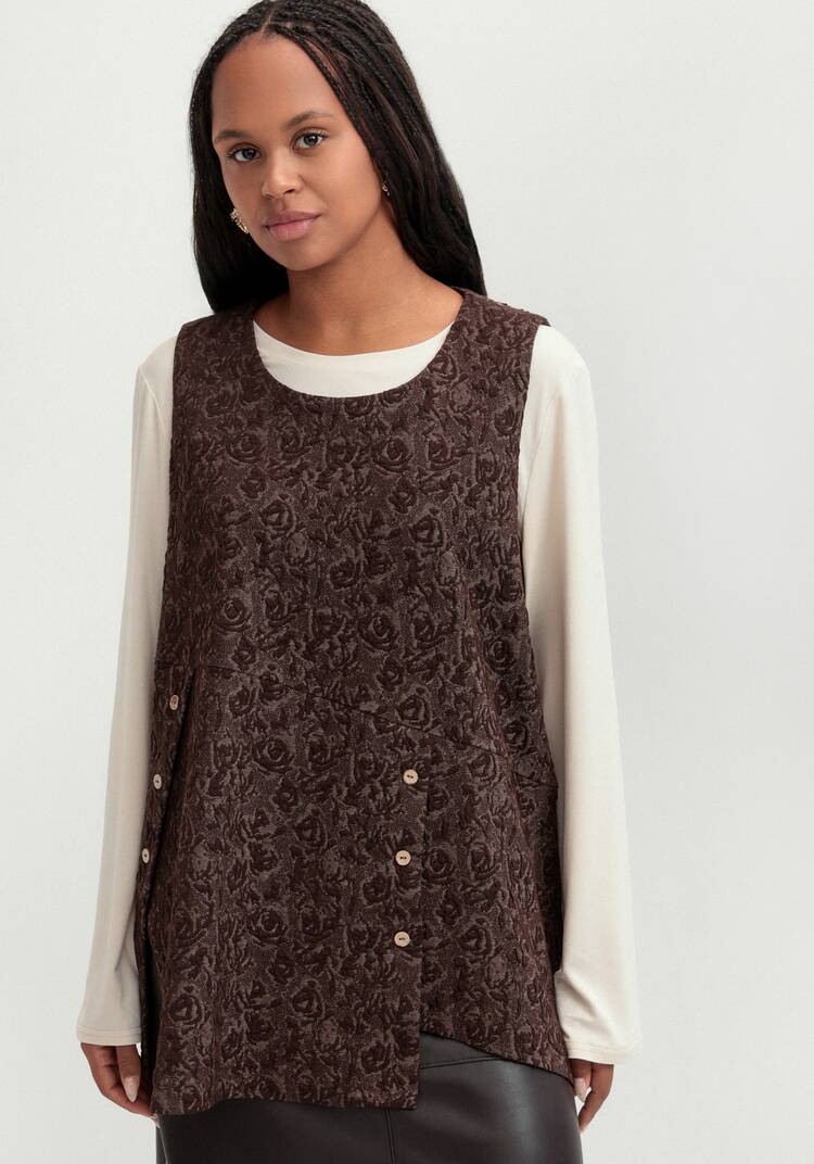 Блуза с жилетом шир.  750, рис. 4