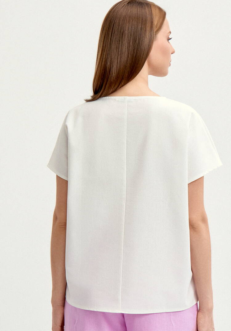 Блуза изо льна шир.  750, рис. 3