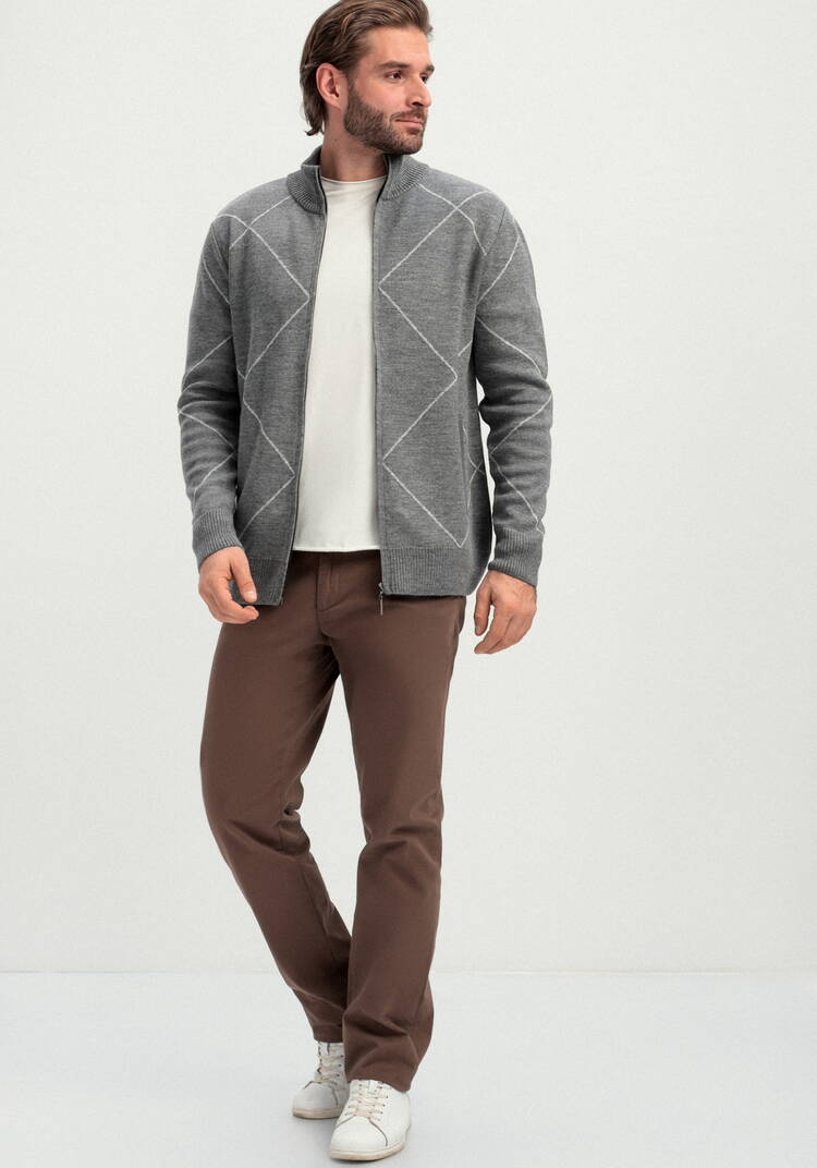 Кардиган на молнии с высокой горловиной шир.  750, рис. 9