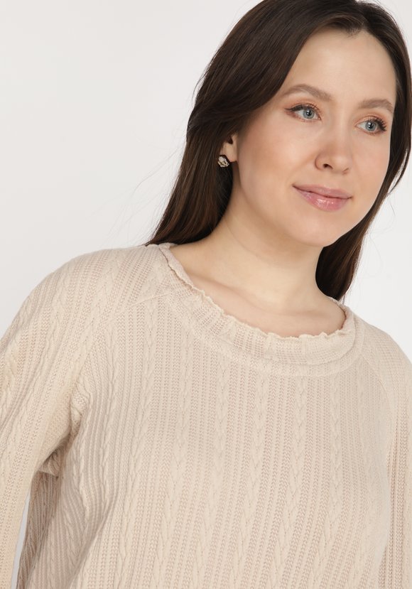 Джемпер с фактурным рисунком косы шир.  580, рис. 6