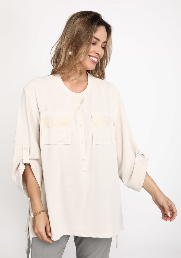 Блуза из жатой вискозы шир.  580, рис. 2