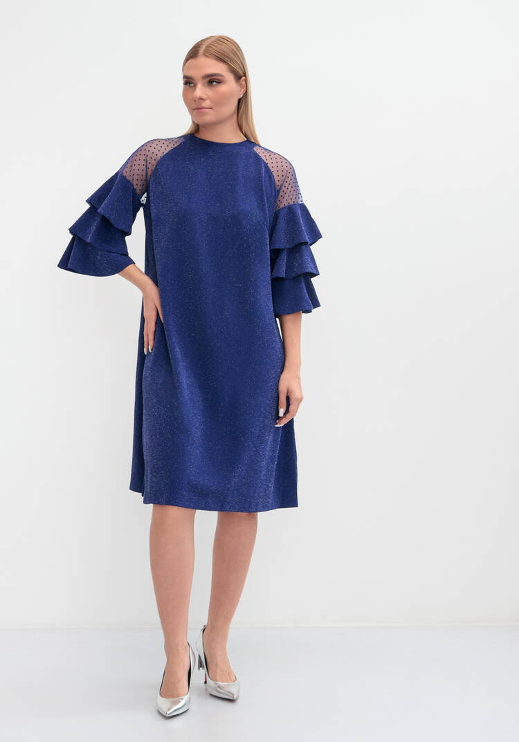 Платье с рукавом волан шир.  750, рис. 12