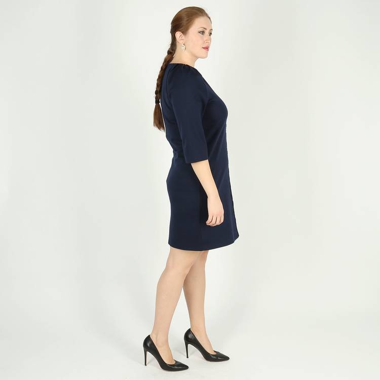 Платье с рукавом 3/4 и кружевной вставкой шир.  750, рис. 10