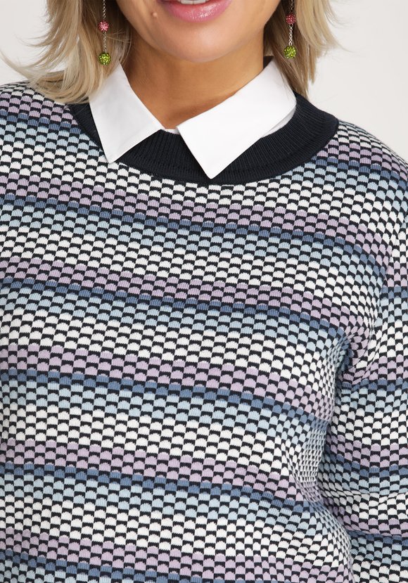 Джемпер свободный в полоску шир.  580, рис. 4