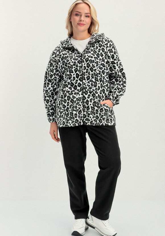 Толстовка из флиса с анималистичным принтом шир.  580, рис. 19