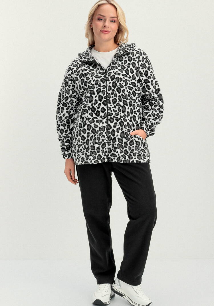 Толстовка из флиса с анималистичным принтом шир.  750, рис. 19