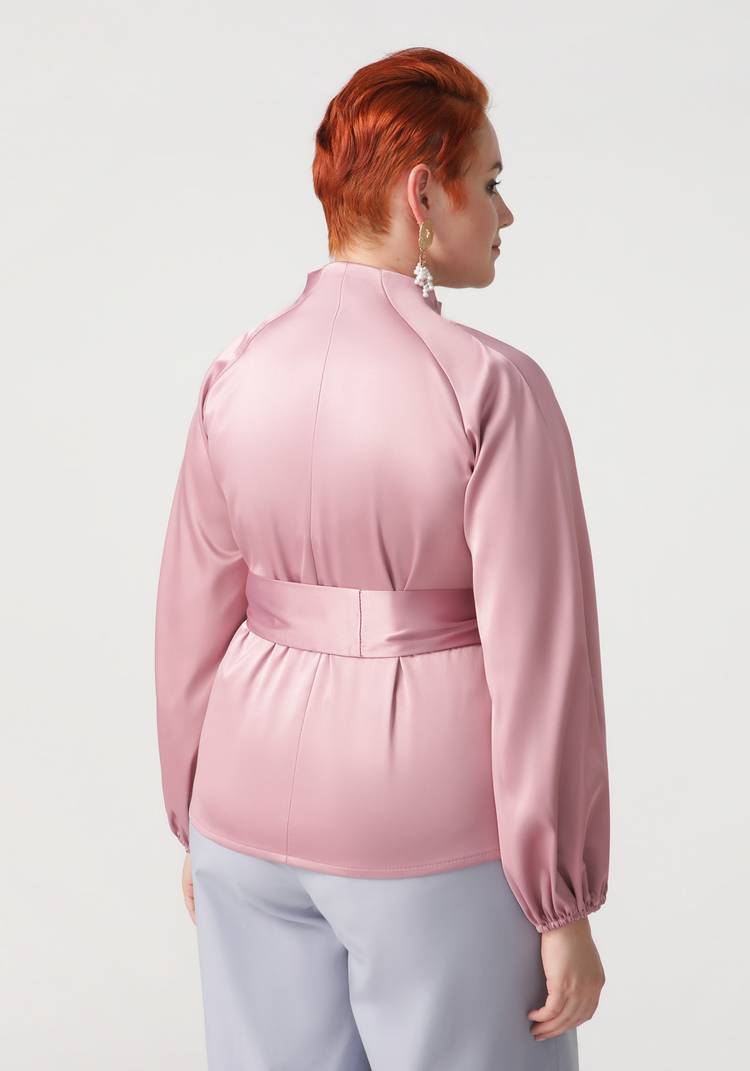 Блуза с широким рукавом и поясом шир.  750, рис. 6