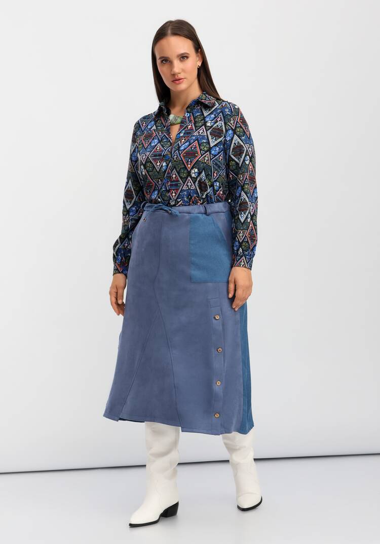 Юбка комбинированная на эластичной ленте шир.  750, рис. 20