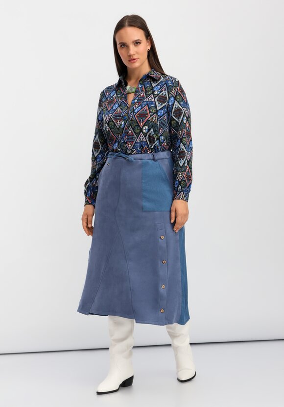 Юбка комбинированная на эластичной ленте шир.  580, рис. 20