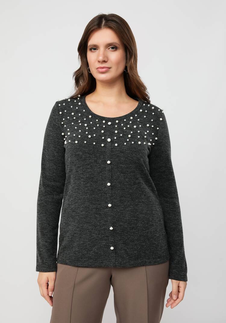 Джемпер с жемчугом шир.  750, рис. 4