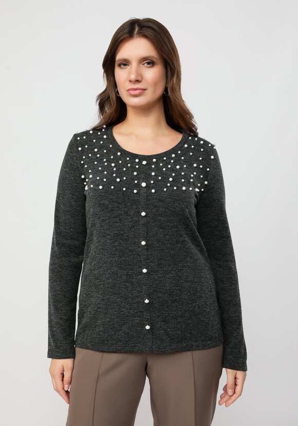 Джемпер с жемчугом шир.  580, рис. 4