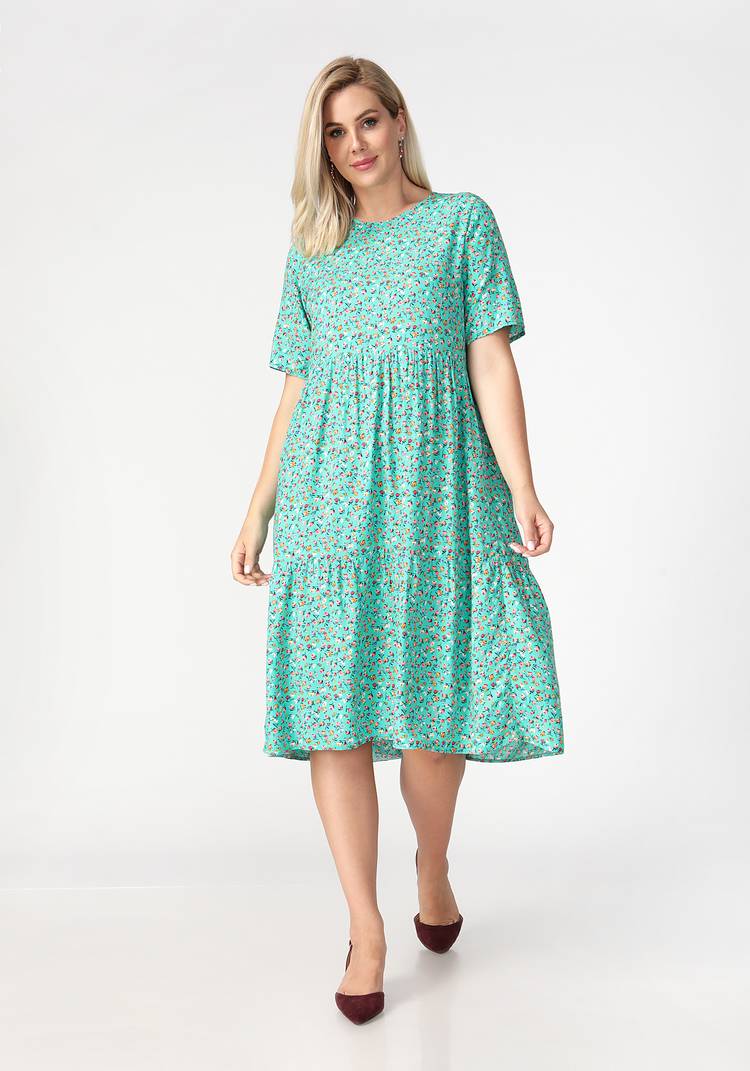 Платье с отрезной талией и коротким рукавом шир.  750, рис. 6