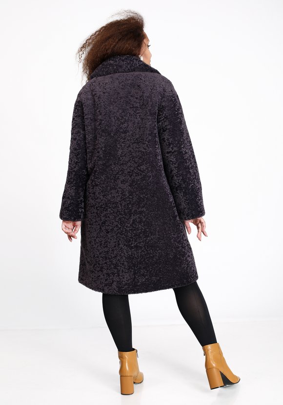 Пальто из эко астрагана шир.  580, рис. 6