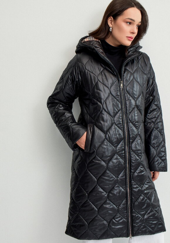 Куртка прямого кроя с капюшоном на молнии шир.  580, рис. 35