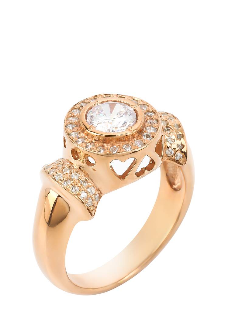 Серебряное кольцо Изысканная роскошь шир.  750, рис. 1