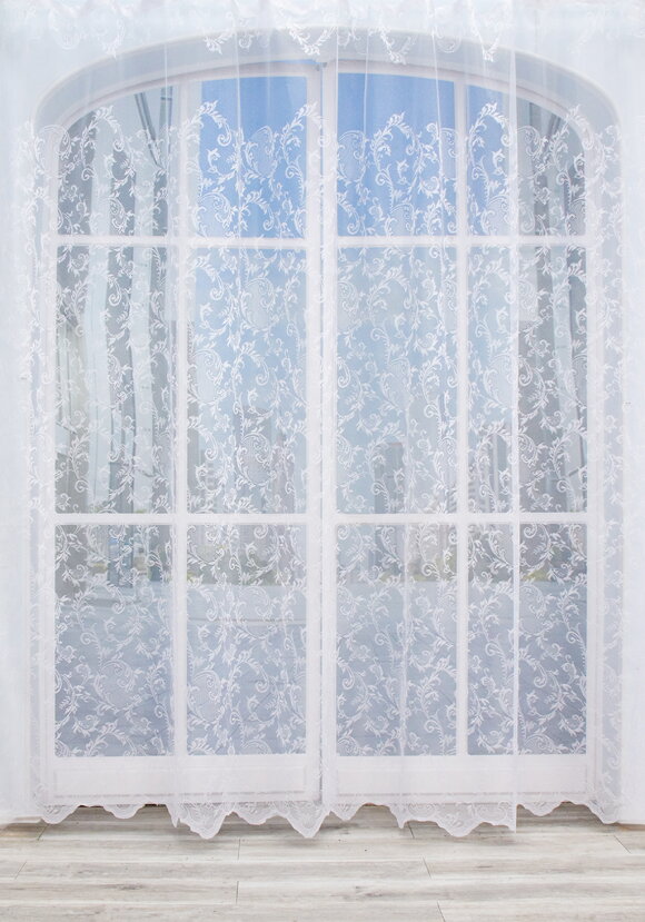 Тюль-жаккард Морозный узор шир.  580, рис. 1