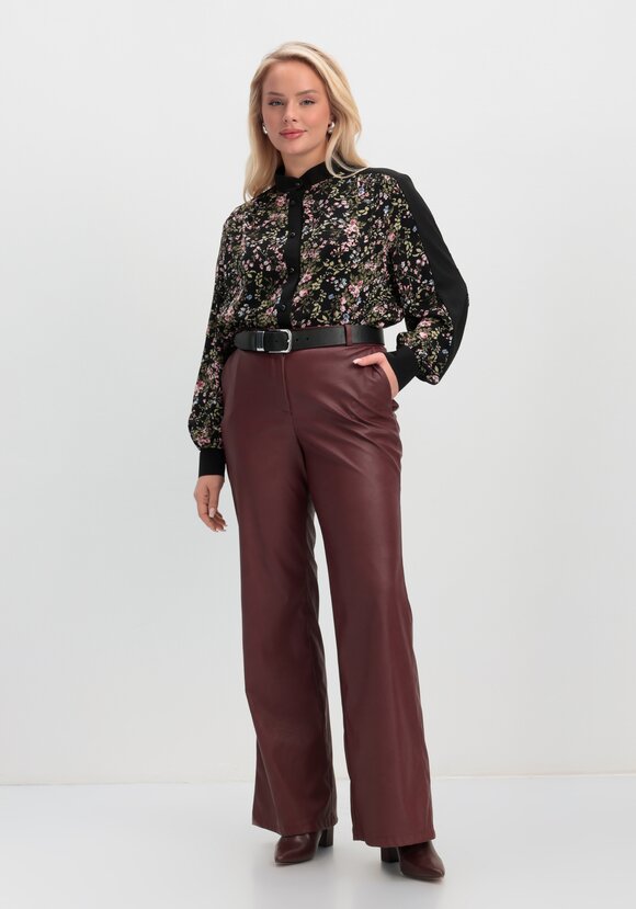 Блуза комбинированная прямого кроя шир.  580, рис. 2