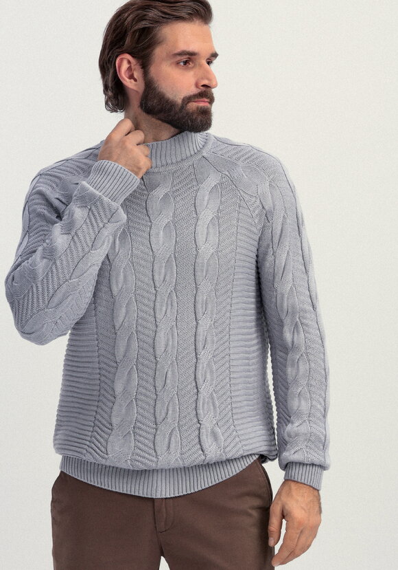 Джемпер мужской с фактурными косами шир.  580, рис. 13