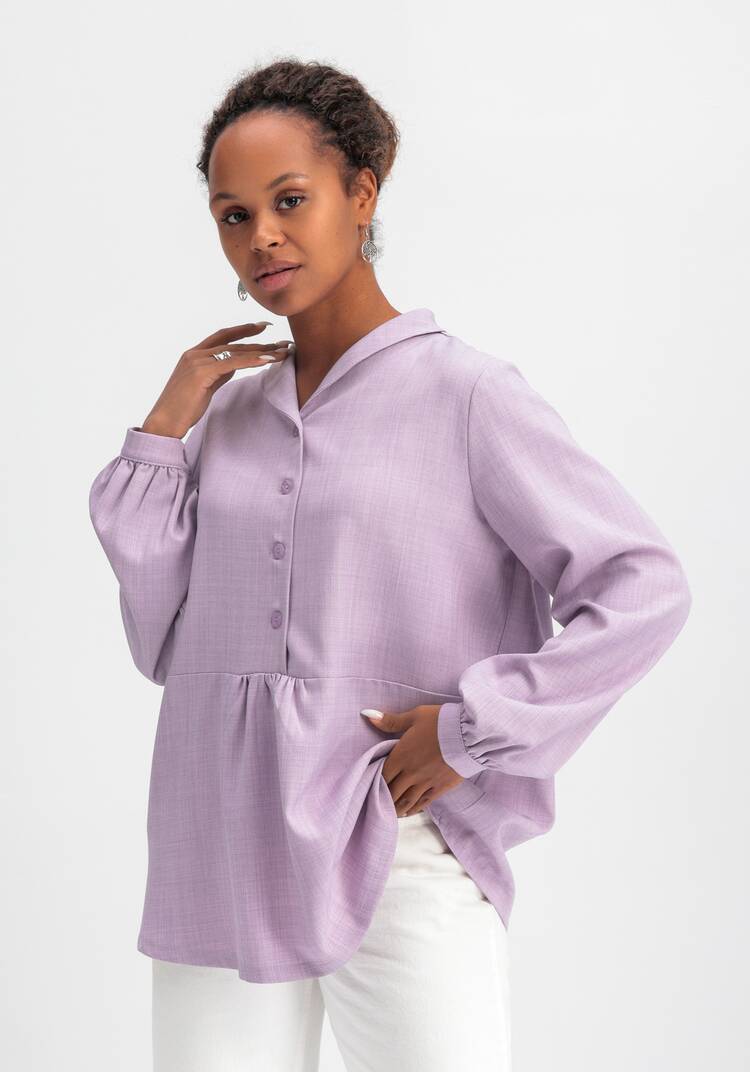 Блуза с шалевым воротом шир.  750, рис. 23