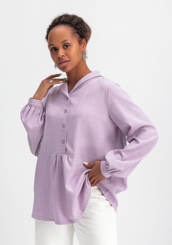 Блуза с шалевым воротом шир.  580, рис. 23