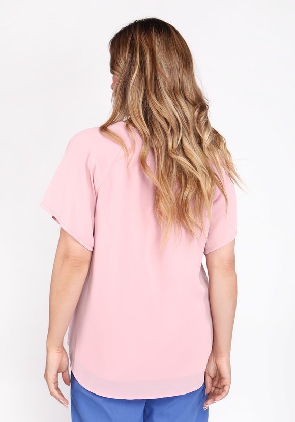 Блуза с прозрачным рукавом шир.  580, рис. 7