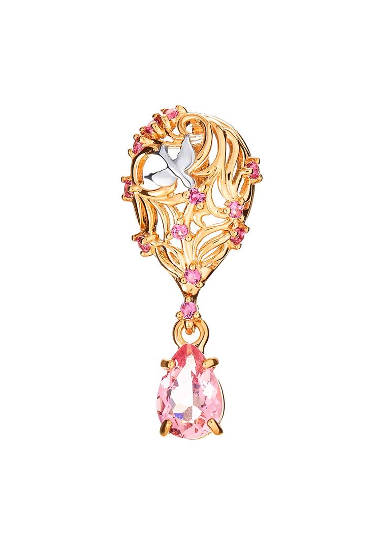 Подвеска серебряная Птица счастья шир.  750, рис. 1