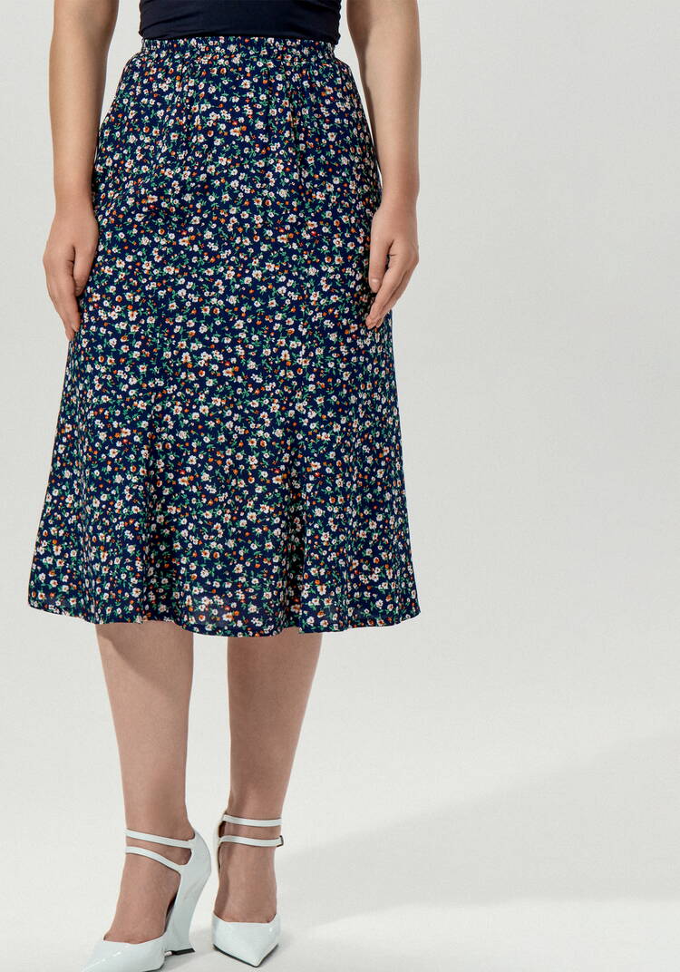 Юбка миди с цветочным принтом шир.  750, рис. 11