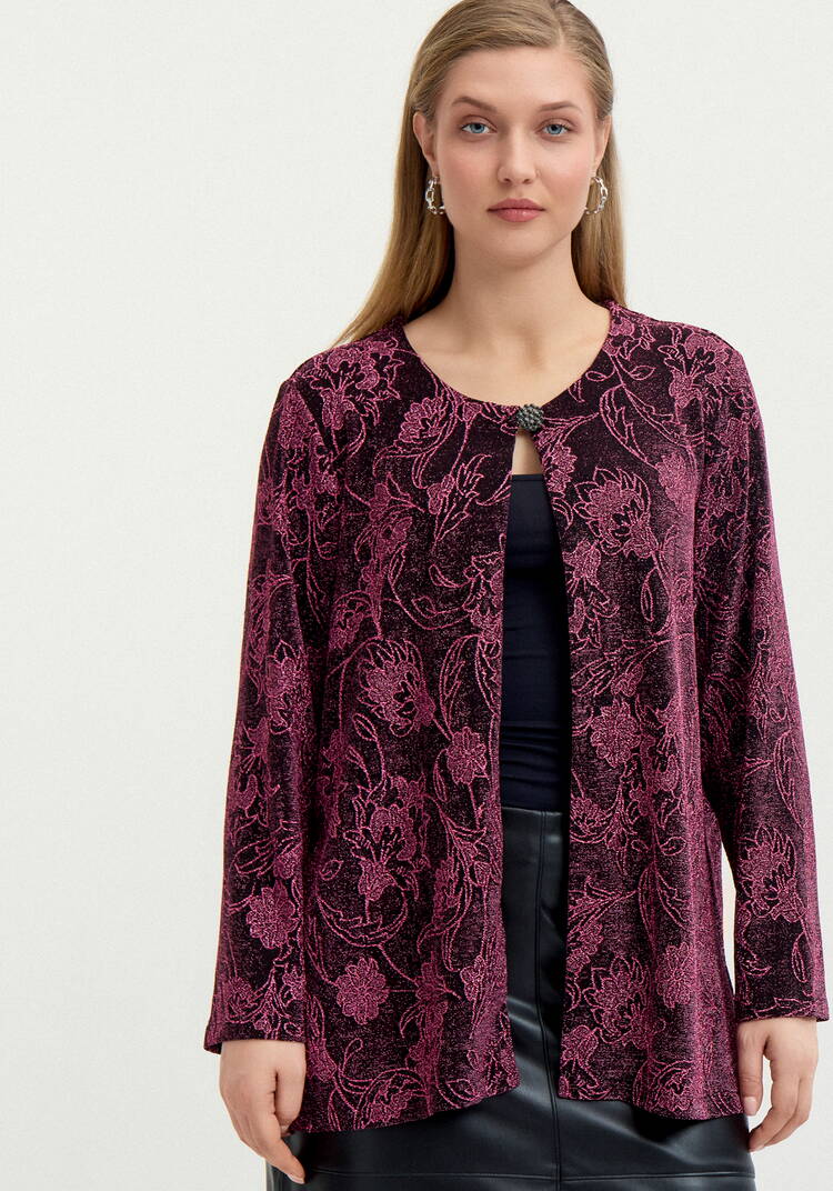 Кардиган с рисунком из люрекса шир.  750, рис. 4