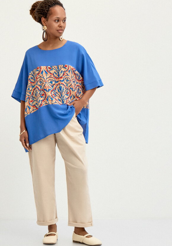 Брюки прямые изо льна с карманами шир.  580, рис. 8