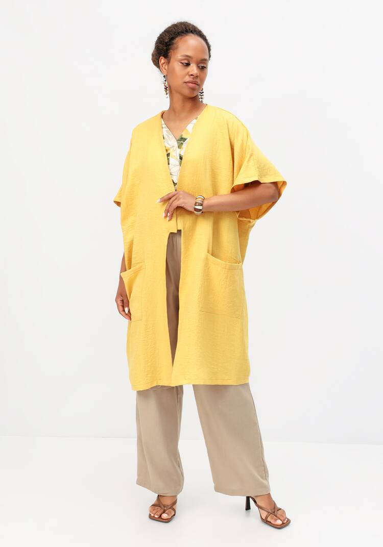 Кардиган-накидка оверсайз со спущенным плечом шир.  750, рис. 17