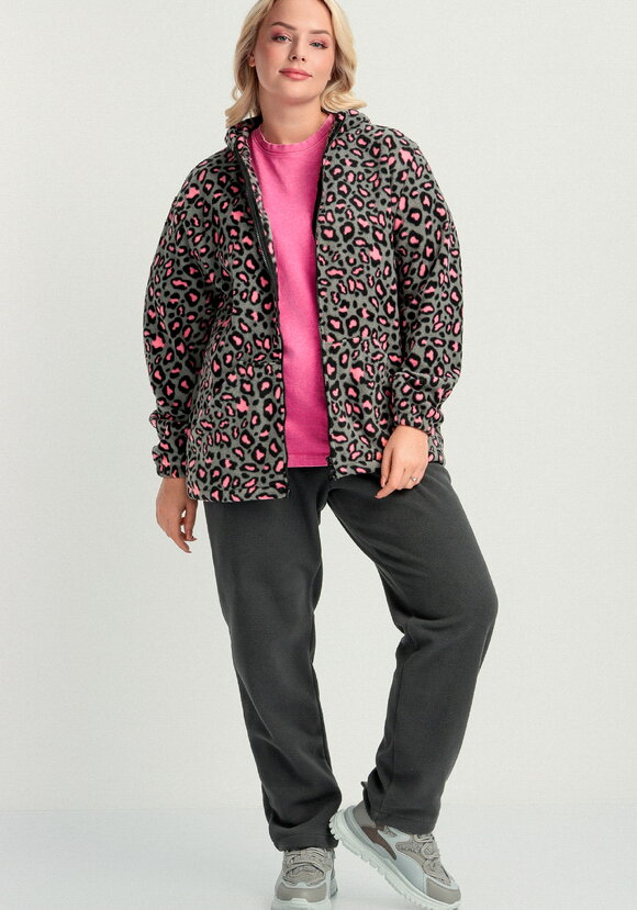 Толстовка из флиса с анималистичным принтом шир.  580, рис. 17