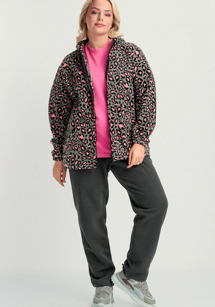 Толстовка из флиса с анималистичным принтом шир.  750, рис. 17