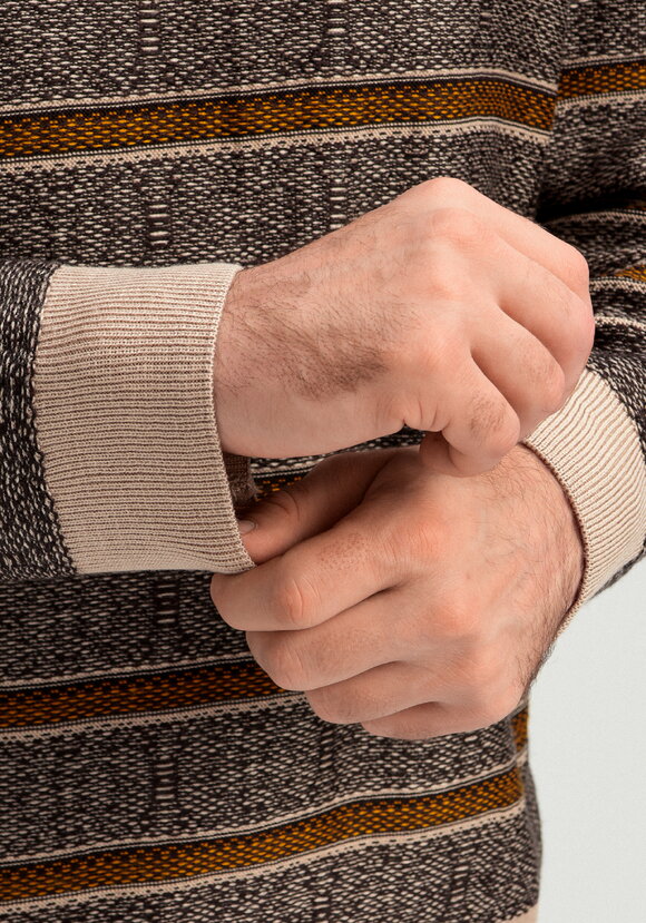 Джемпер в полоску с контрастными манжетами шир.  580, рис. 15