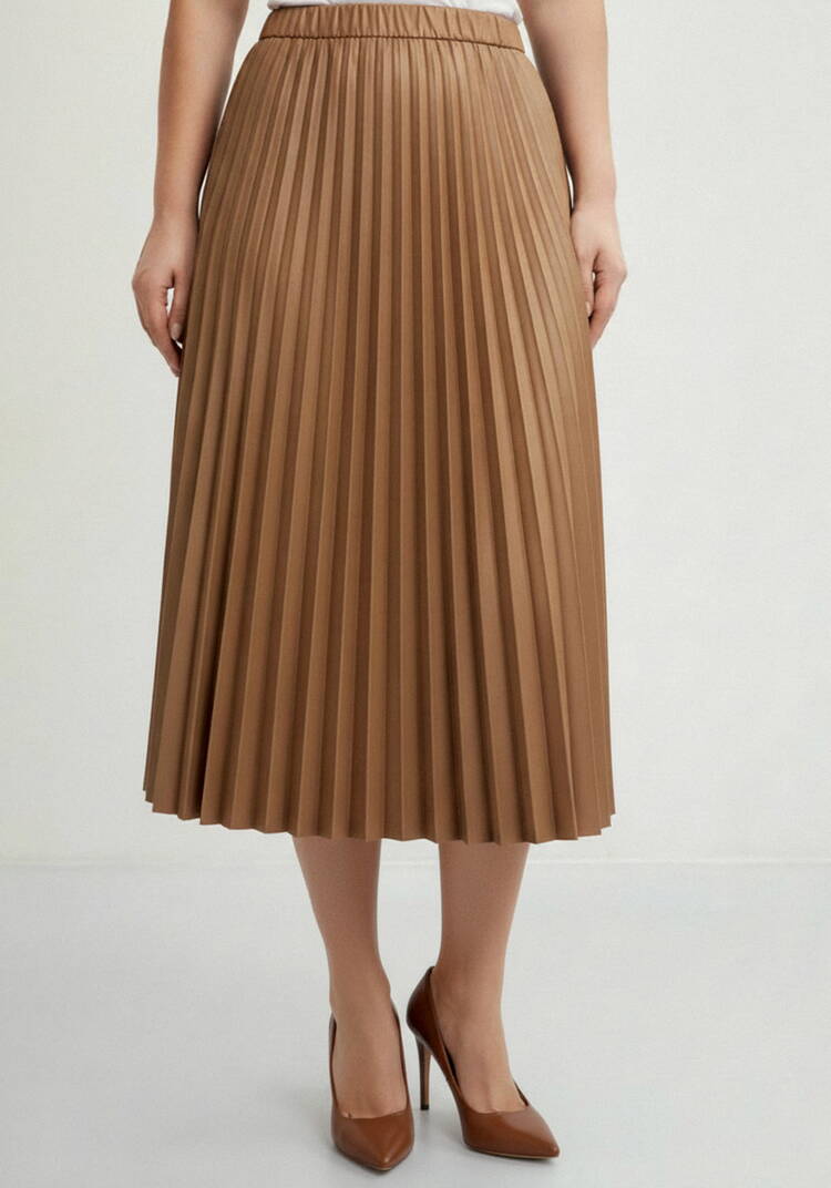 Юбка плиссированная с блестящим напылением шир.  750, рис. 4