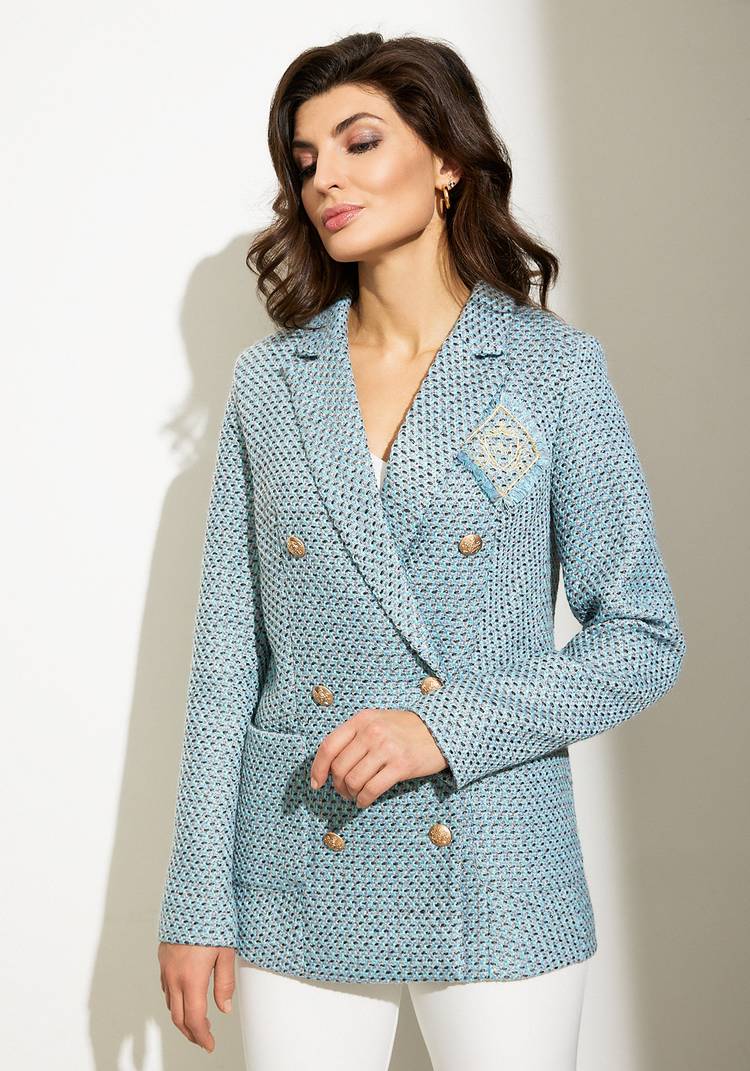 Жакет с клубной вышивкой шир.  750, рис. 8