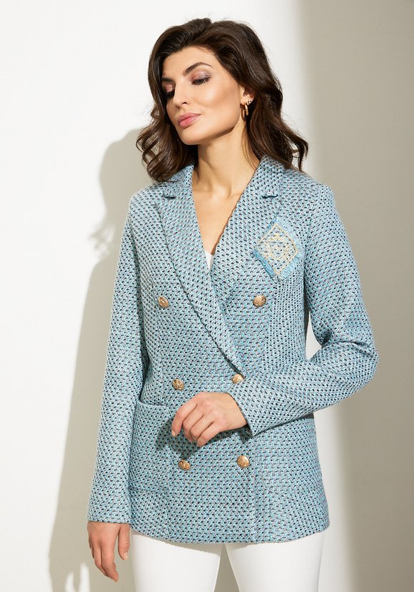 Жакет с клубной вышивкой шир.  580, рис. 8