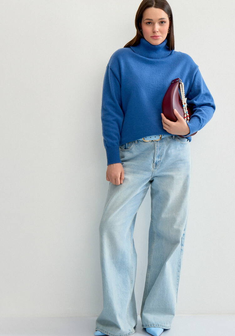 Свитер с объемным воротом шир.  750, рис. 30