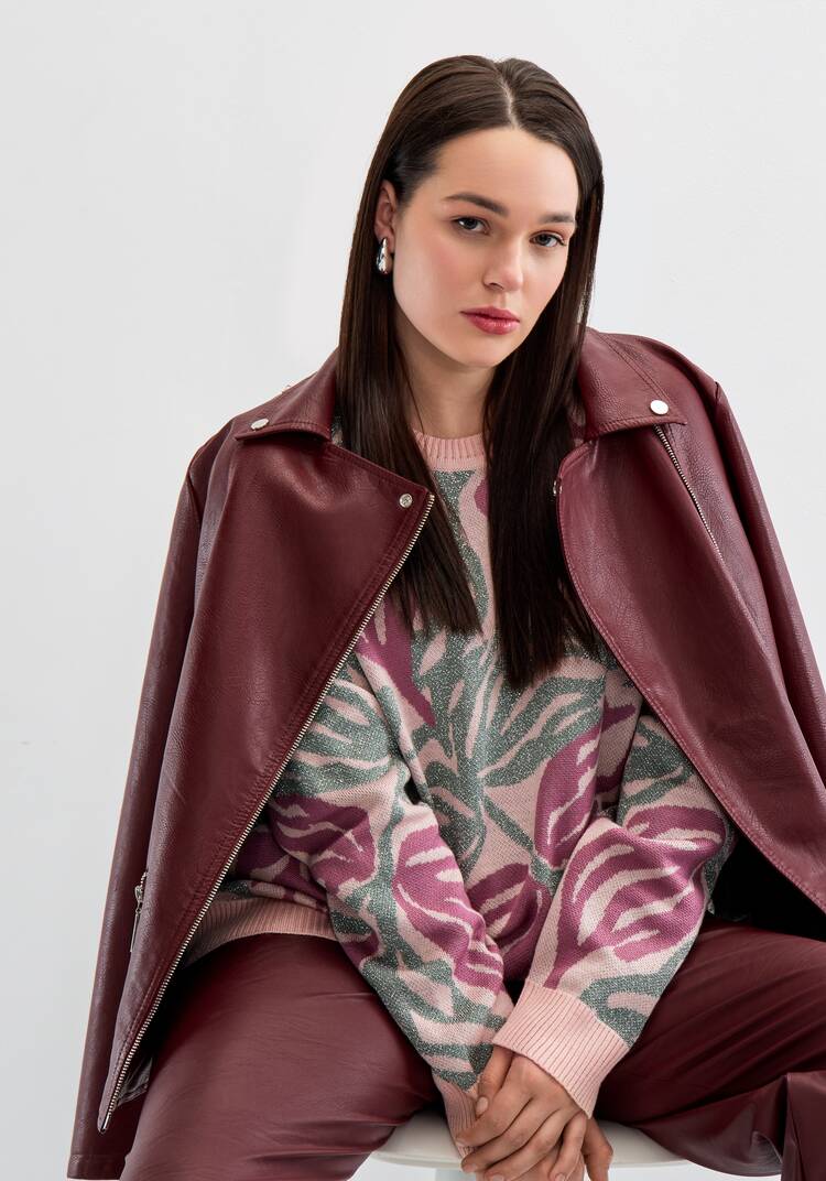 Джемпер с растительным принтом и манжетами шир.  750, рис. 4