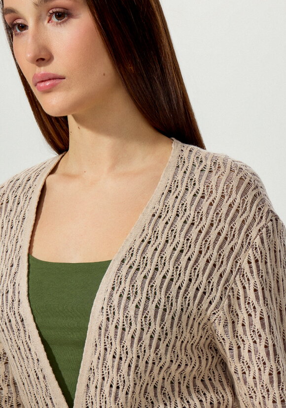 Кардиган ажурной вязки шир.  580, рис. 6