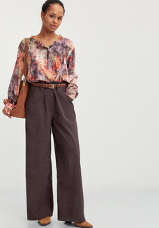 Брюки вельветовые широкие на резинке