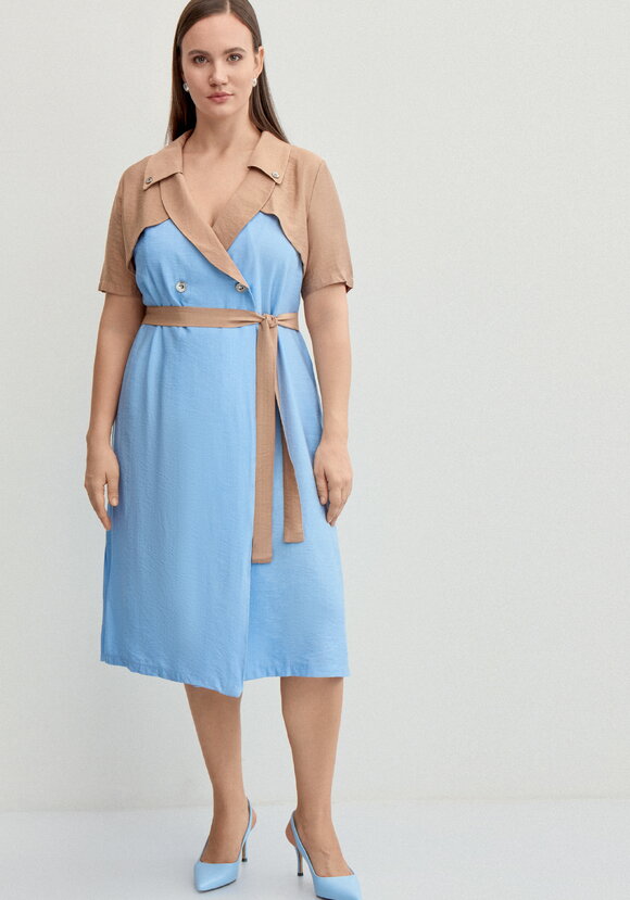 Платье с контрастными плечиками шир.  580, рис. 11