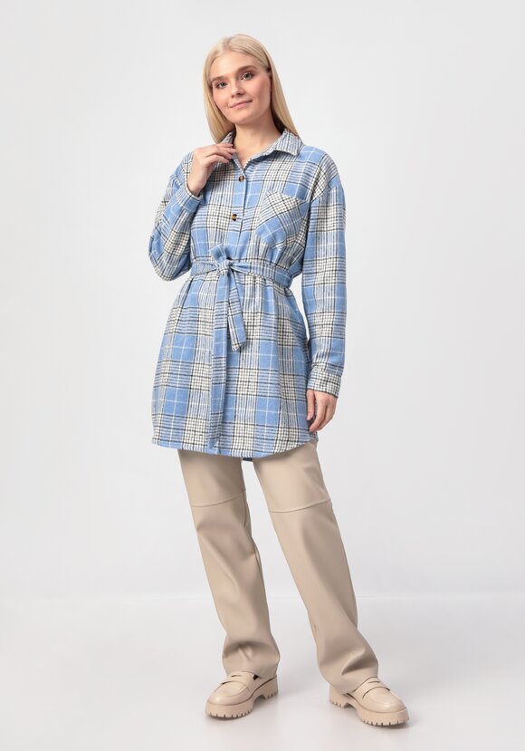 Рубашка удлиненная с поясом шир.  580, рис. 9