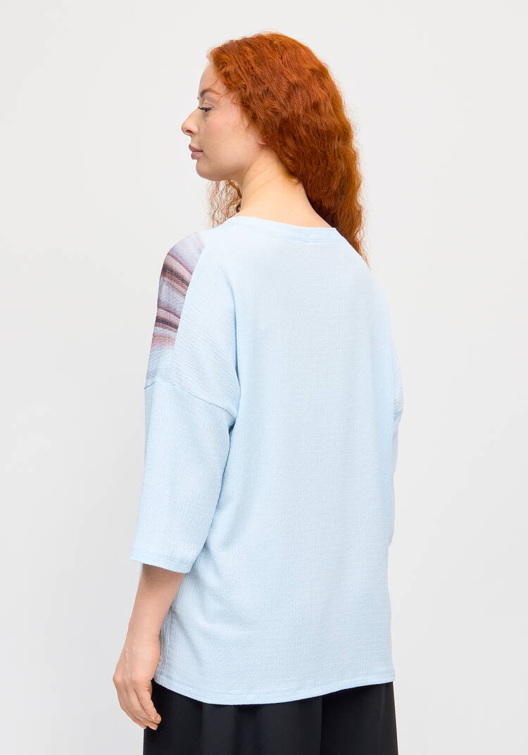 Блуза с принтом Миланика шир.  750, рис. 27