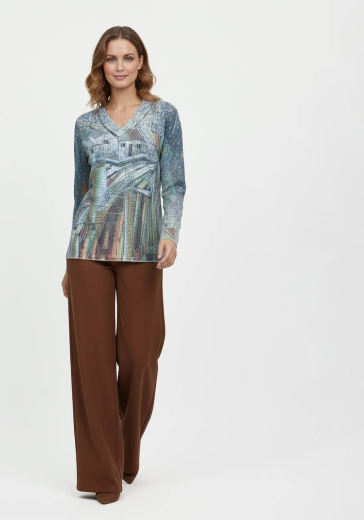 Джемпер с принтом Евдокия шир.  750, рис. 8